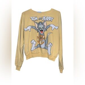 Tom and Jerry Women's Yellow Sweater